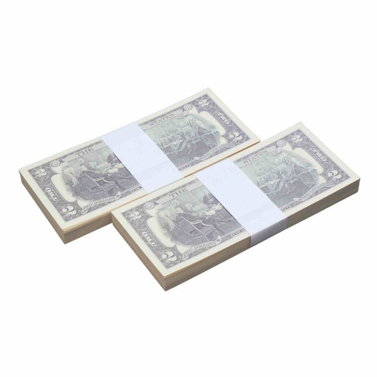 1980 Series $2 $400 Full Print Prop Money Bundle - Prop Movie Money