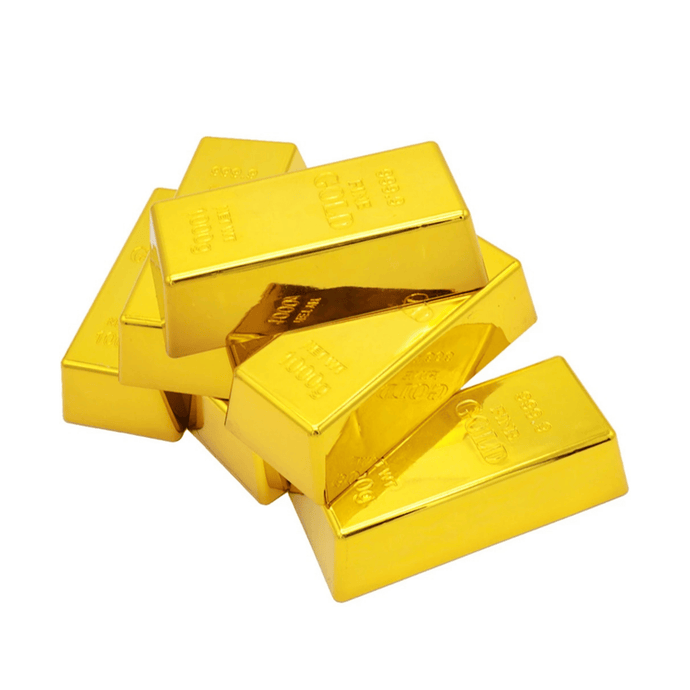 Fake Gold Bar Prop – Hollow Artificial Bullion for Film, Photography & Set Design