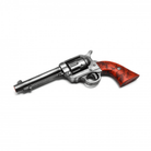 Foam Revolver Prop – Brown/Wood-Style LARP & Cosplay Pistol for Film & Costume Use - Prop Movie Money