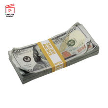 Load image into Gallery viewer, Essential Filmmaker&#39;s Prop Pack: New Series Aged $20 &amp; $100 Full Print Stacks - Prop Movie Money