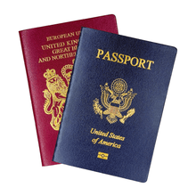 Load image into Gallery viewer, US + UK Fully Detailed Prop Passport Bundle – For TV, Film &amp; Photography (2-Pack)