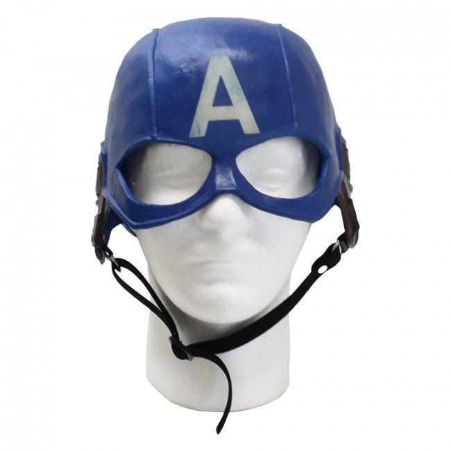 Captain American RESIN HELMET- Patriotic Solder Blue Helmet - Prop Movie Money