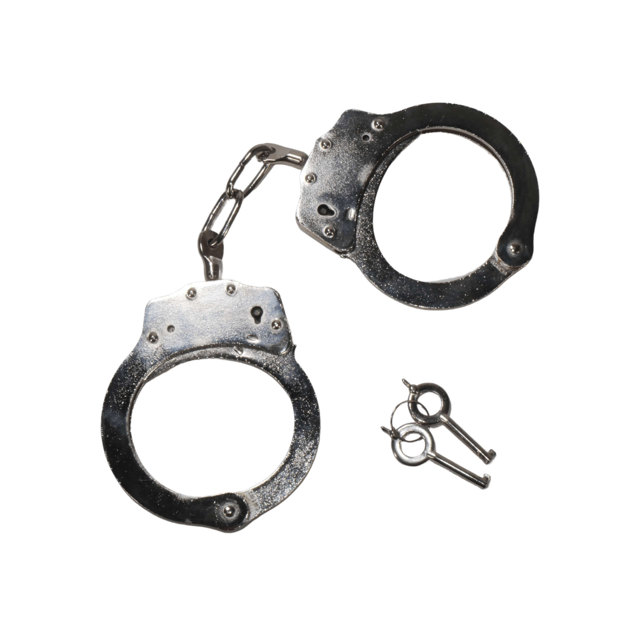 Chrome Prop Handcuffs with Keys – Stainless Steel for Film, Cosplay & Costumes - Prop Movie Money