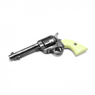 Foam Revolver Prop – White LARP & Cosplay Pistol for Film, Theater & Costume Use - Prop Movie Money