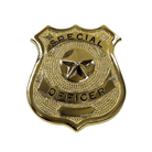 Gold Special Officer Badge – Heavy Duty Metal Prop for Film, Cosplay & Security Costumes - Prop Movie Money