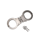 Hinged Prop Handcuffs with Keys & Holster – Chrome Stainless Steel for Film, Cosplay & Training - Prop Movie Money