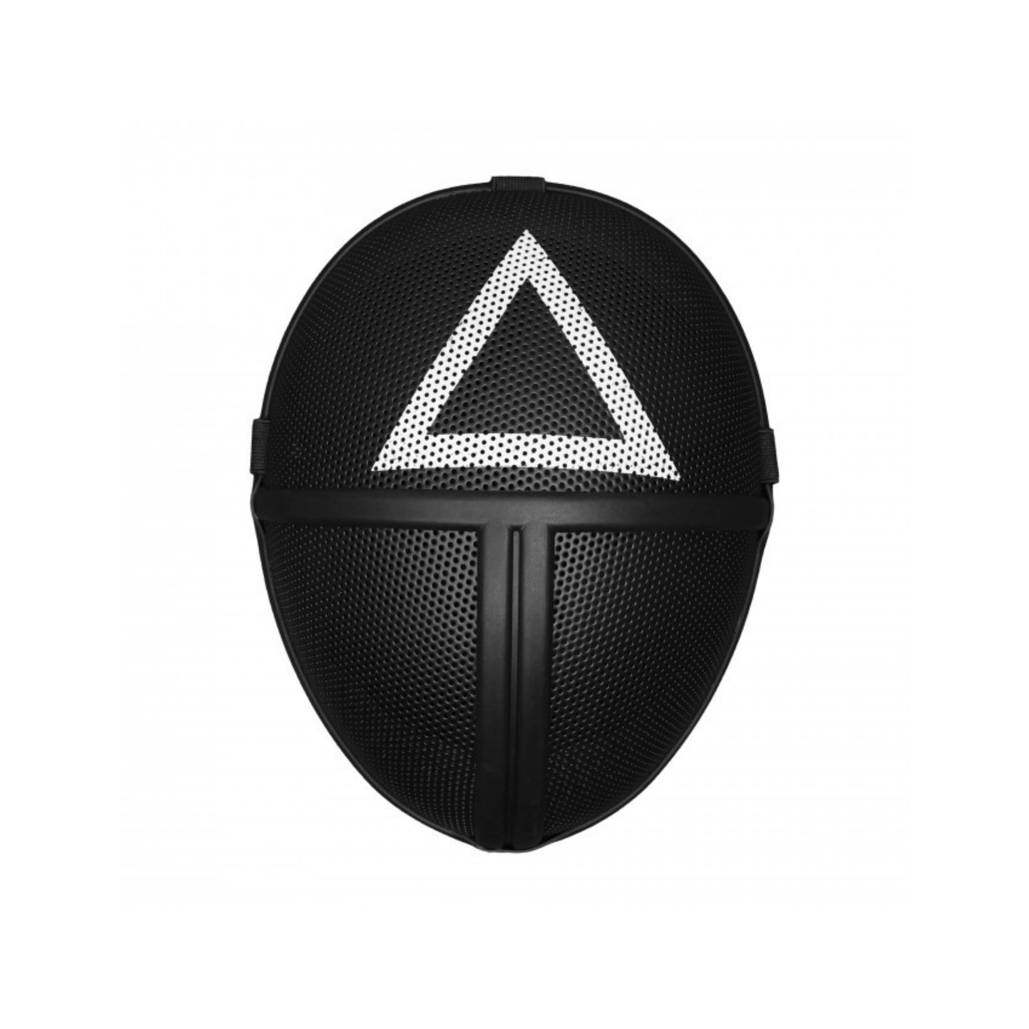 Worker Triangle Mask – Squid Game-Inspired Metal Mesh Cosplay Prop - Prop Movie Money