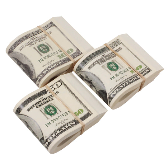 2000 Series Mix $17,000 Full Print Prop Fold Money Package - Prop Movie Money