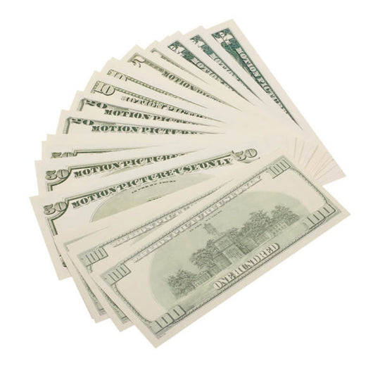 $930 Series 2000 Mixed (30) Bill Pack - Prop Movie Money