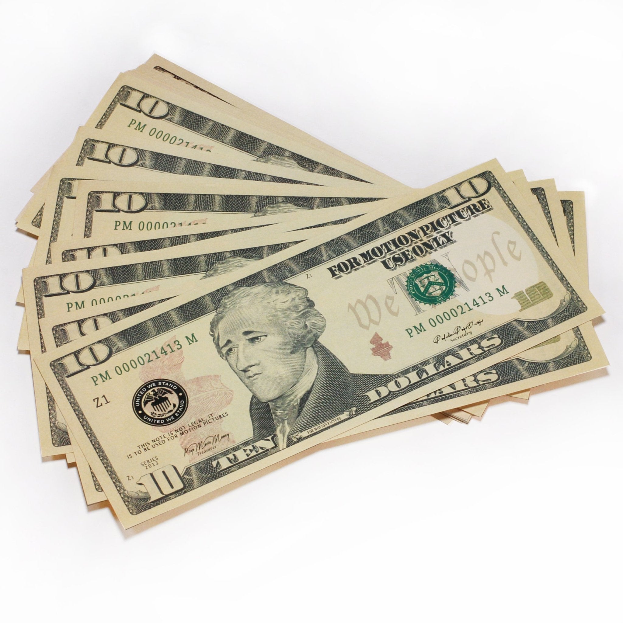 $1850 New Style Mixed (50) Bill Pack - Prop Movie Money