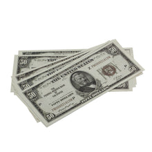 Load image into Gallery viewer, Series 1920s Vintage $50 Full Print Prop Money Stack - Prop Movie Money