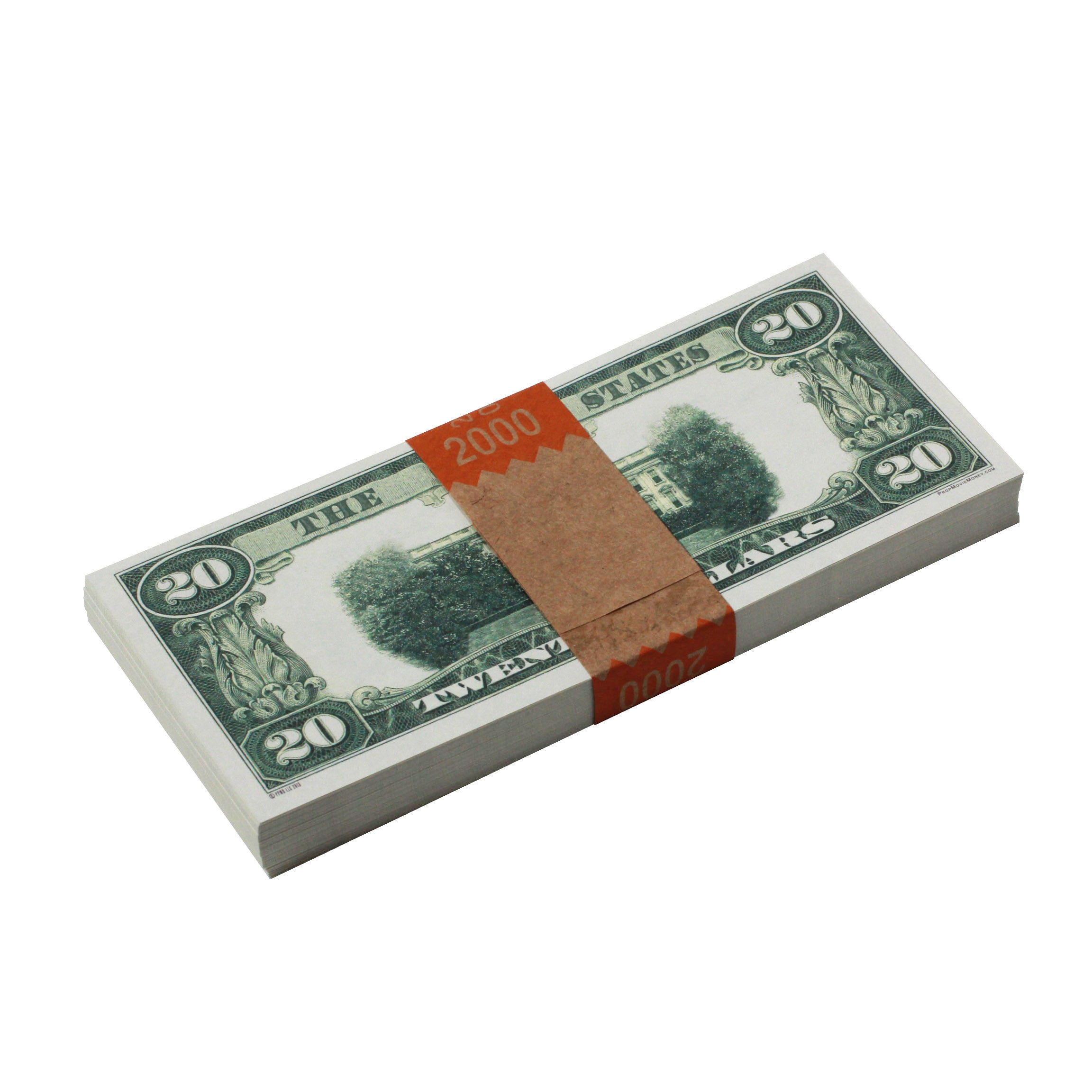 Series 1920s Vintage $20 Full Print Prop Money Stack - Prop Movie Money