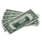 Series 1920s Vintage $20 Full Print Prop Money Stack - Prop Movie Money
