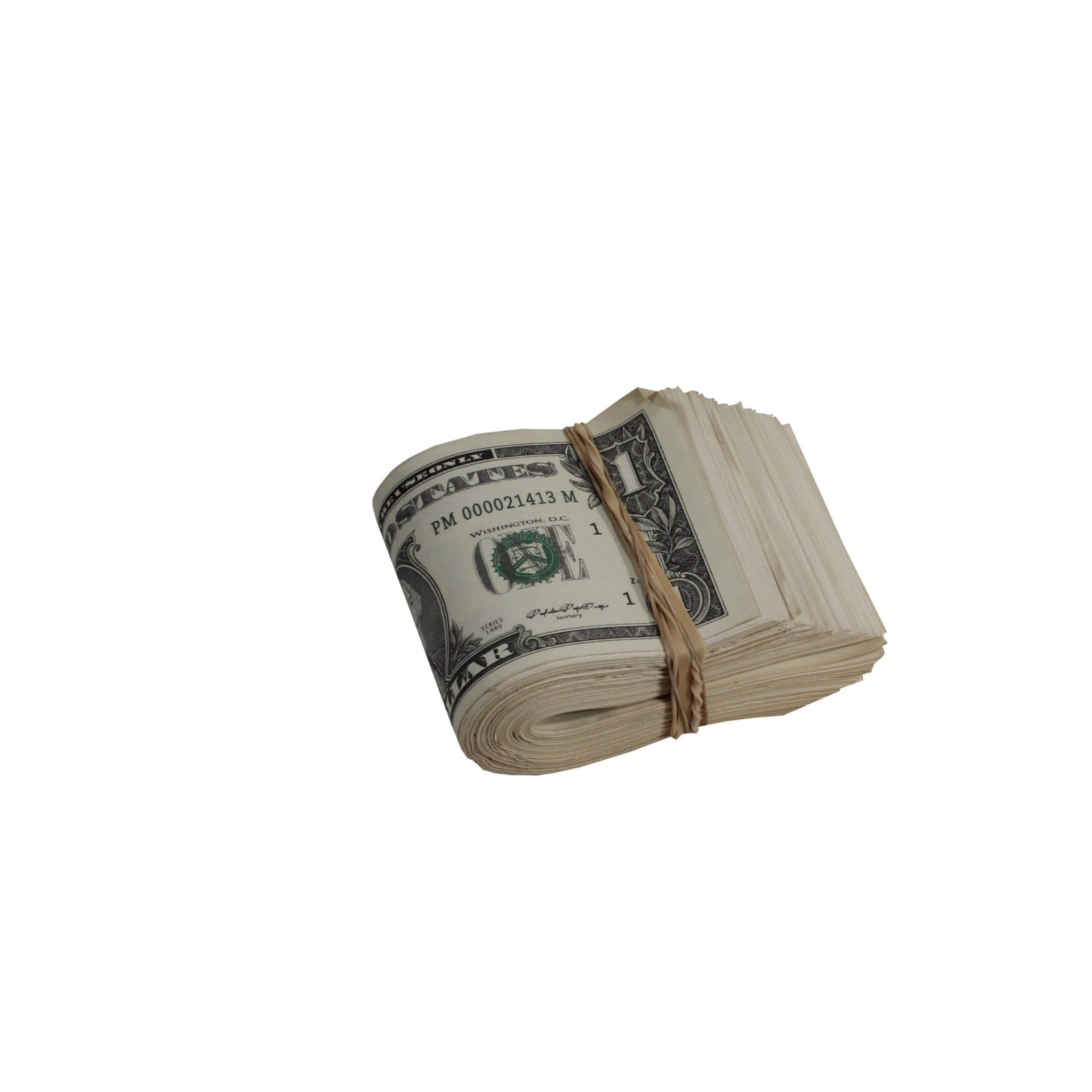 1980 Series $1 Aged $100 Full Print Prop Money Fold - Prop Movie Money