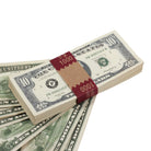1980 Series $10 Aged $1,000 Full Print Prop Money Stack - Prop Movie Money