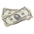 1980 Series $5 Aged $500 Full Print Prop Money Stack - Prop Movie Money
