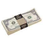 1980 Series $50s Aged $5,000 Full Print Prop Money Stack - Prop Movie Money