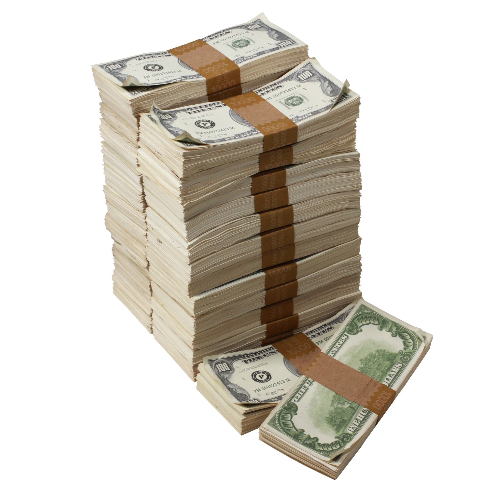 1980s Series $100s Aged $250,000 Full Print Package - Prop Movie Money