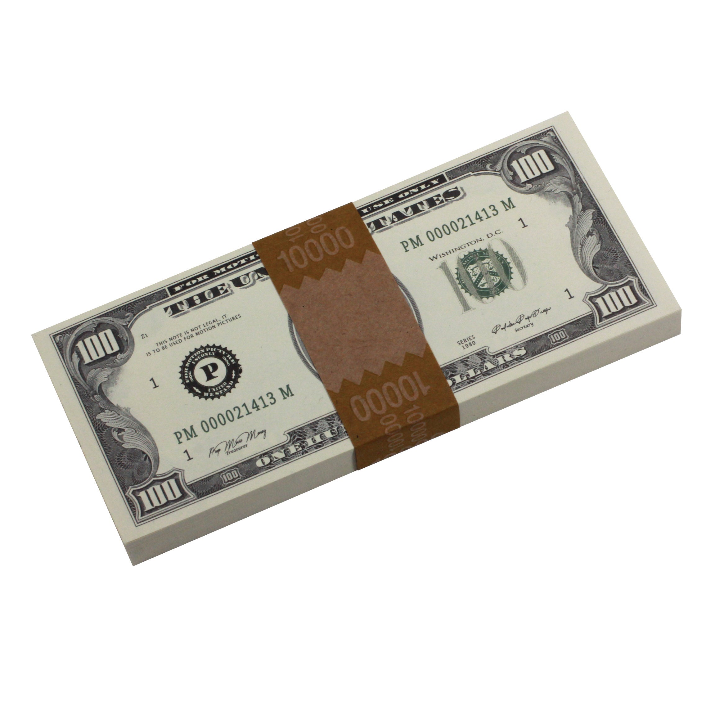 Series 1980s $500,000 Full Print Briefcase - Prop Movie Money