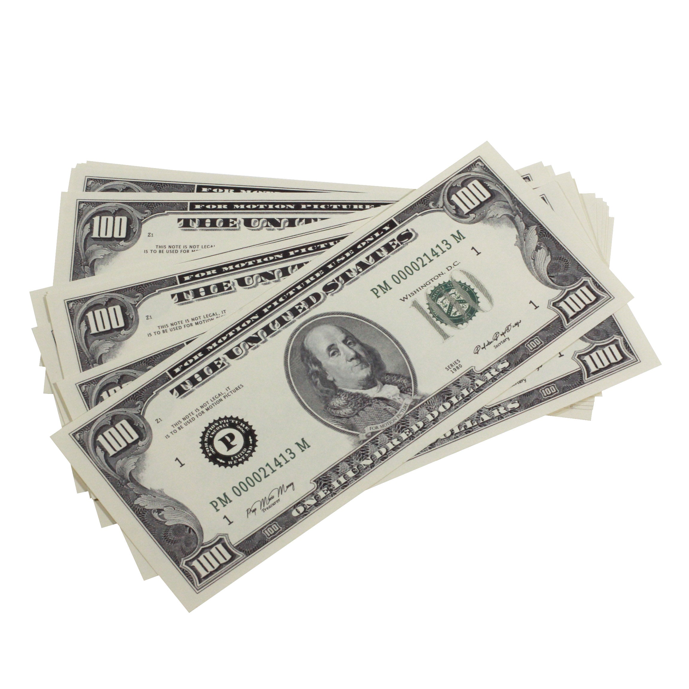 Series 1980s $500,000 Full Print Briefcase - Prop Movie Money