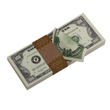 Load image into Gallery viewer, Series 1980s $100 Full Print Prop Money Stack - Prop Movie Money