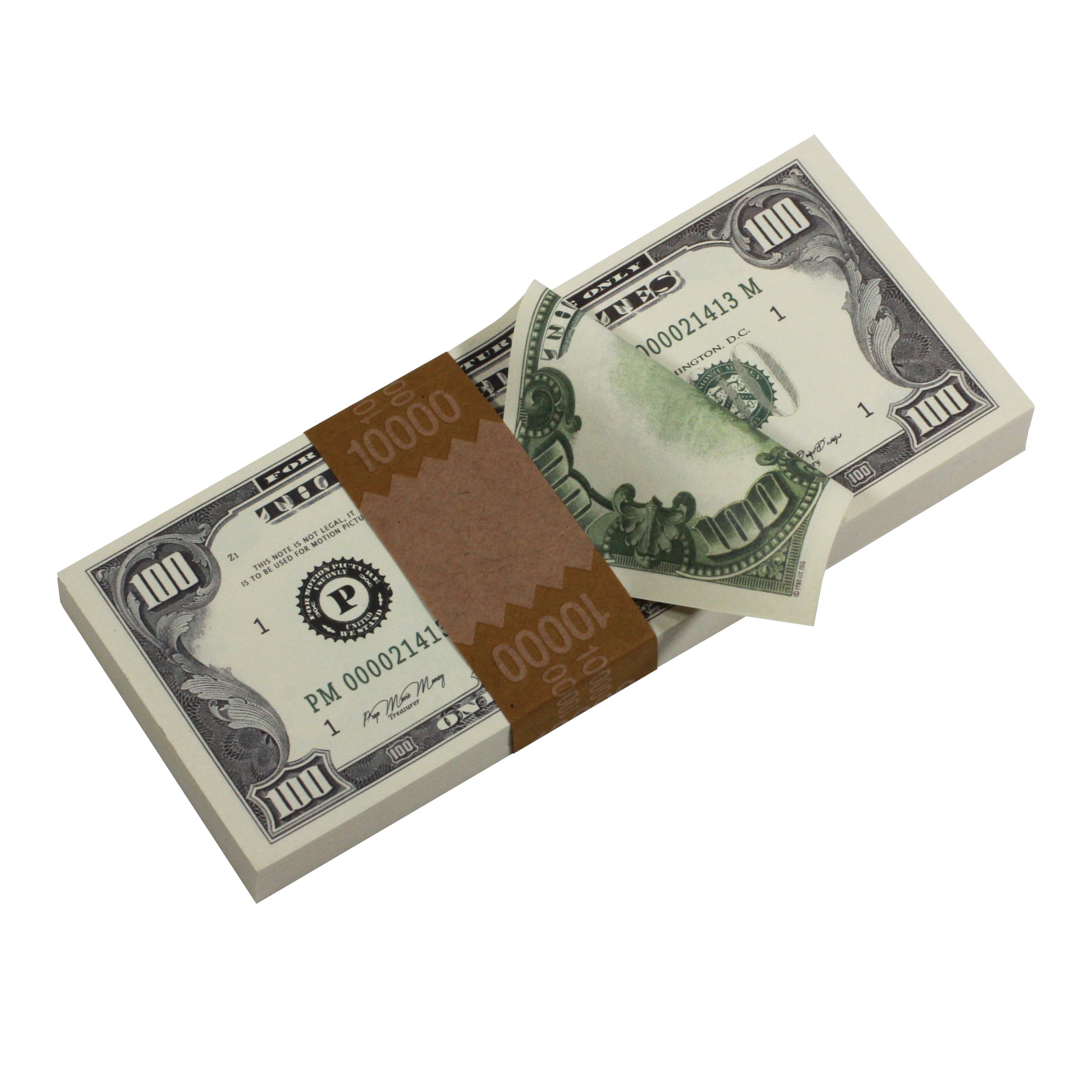 Series 1980s $500,000 Full Print Briefcase - Prop Movie Money