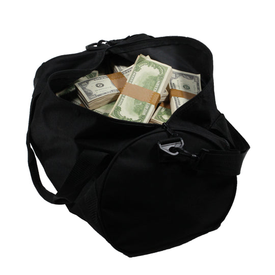 1980 Series $500,000 Aged Blank Filler Duffel Bag | Prop Movie Money