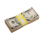 2000 Series $10 Aged $1,000 Full Print Prop Money Stack - Prop Movie Money