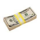 2000 Series $10 Aged $1,000 Full Print Prop Money Stack - Prop Movie Money