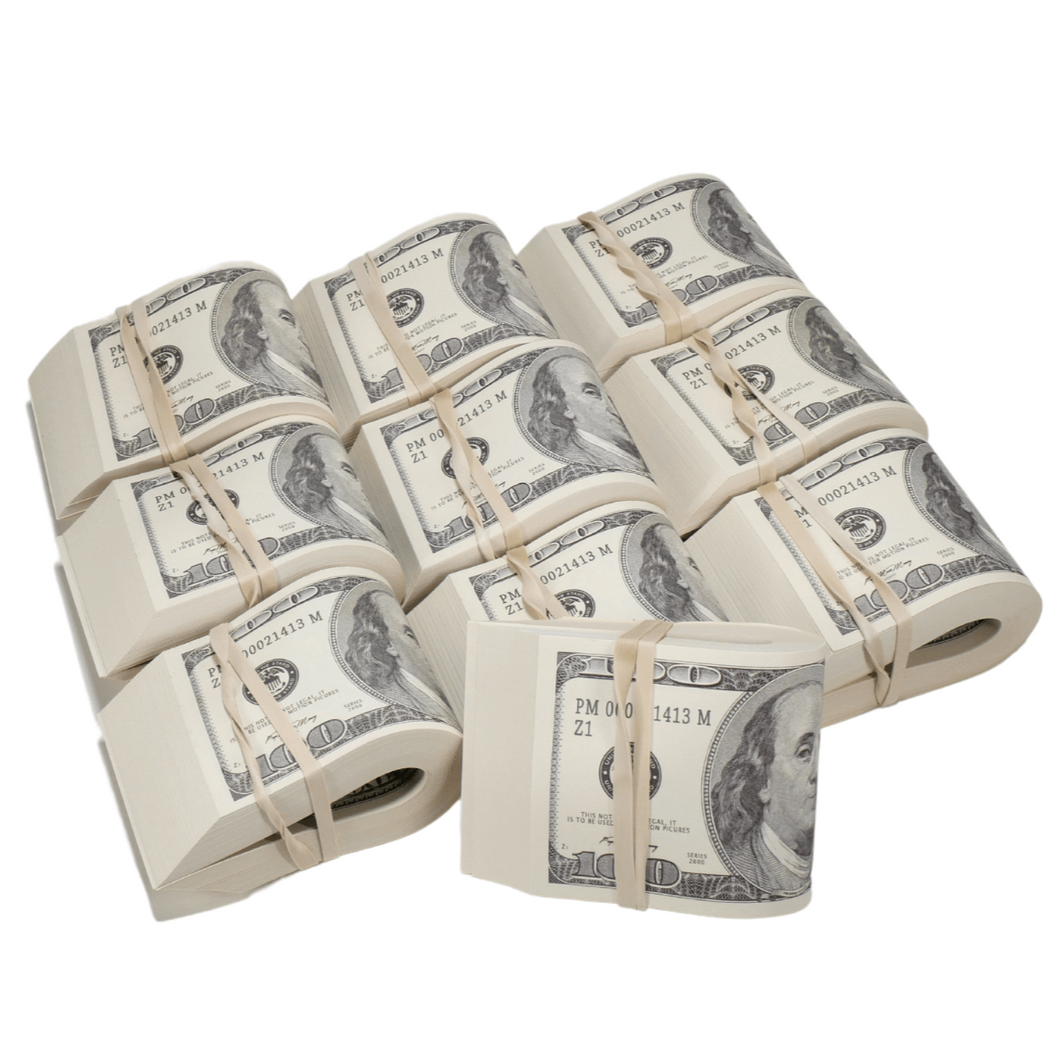2000 Series $100,000 Blank Filler Fat Fold Bundle - Prop Movie Money