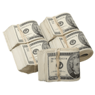 2000 Series $50,000 Aged Blank Filler Fat Fold Bundle - Prop Movie Money