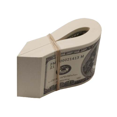 2000 Series $10,000 Full Print Fat Fold - Prop Movie Money