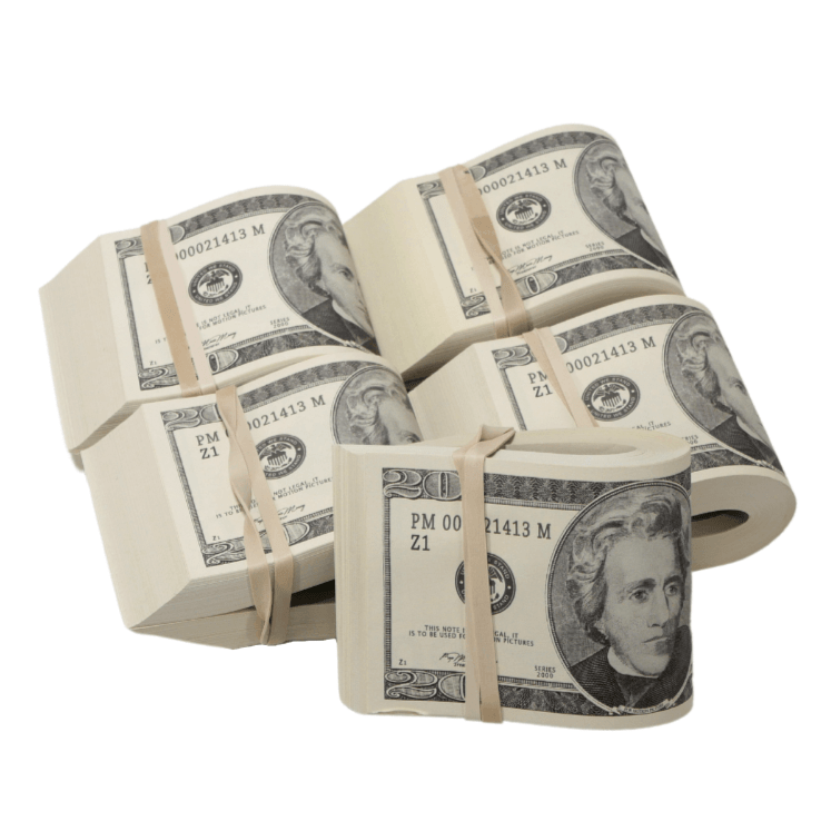 2000 Series $10,000 Full Print Fold Bundle - Prop Movie Money