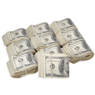 2000 Series $100,000 Aged Blank Filler Fat Fold Bundle - Prop Movie Money