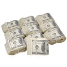 2000 Series $100,000 Aged Full Print Fold Prop Money Bundle - Prop Movie Money