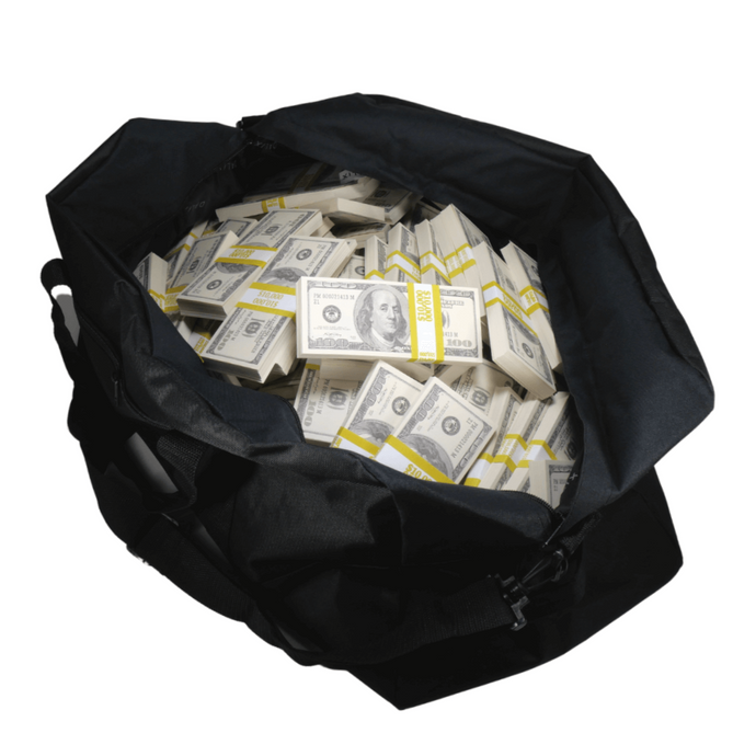 New Series $1,000,000 Full Print Fold Duffel Bag