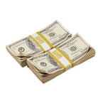 2000 Series $100s $20,000 Aged Full Print Prop Money Bundle - Prop Movie Money