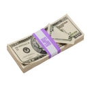 2000 Series $20 Aged $2,000 Full Print Prop Money Stack - Prop Movie Money