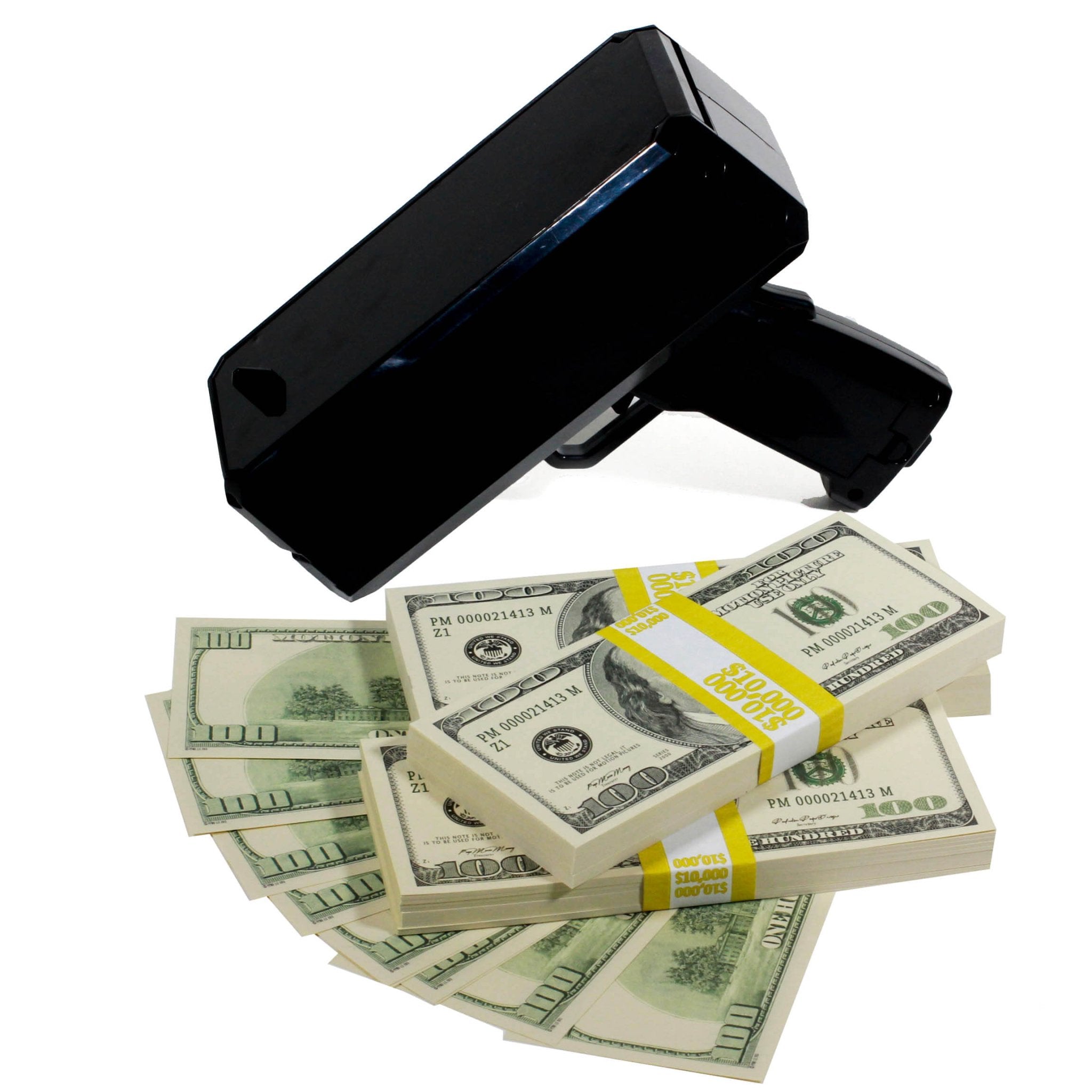 2000 Series $30,000 Full Print Stacks with Money Gun - Prop Movie Money