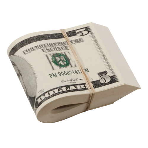 2000 Series $500 Full Print Fat Fold - Prop Movie Money