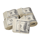 2000 Series $50,000 Aged Full Print Fold Prop Money Bundle - Prop Movie Money