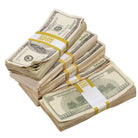 2000 Series $50,000 Aged Full Print Prop Money Bundle - Prop Movie Money