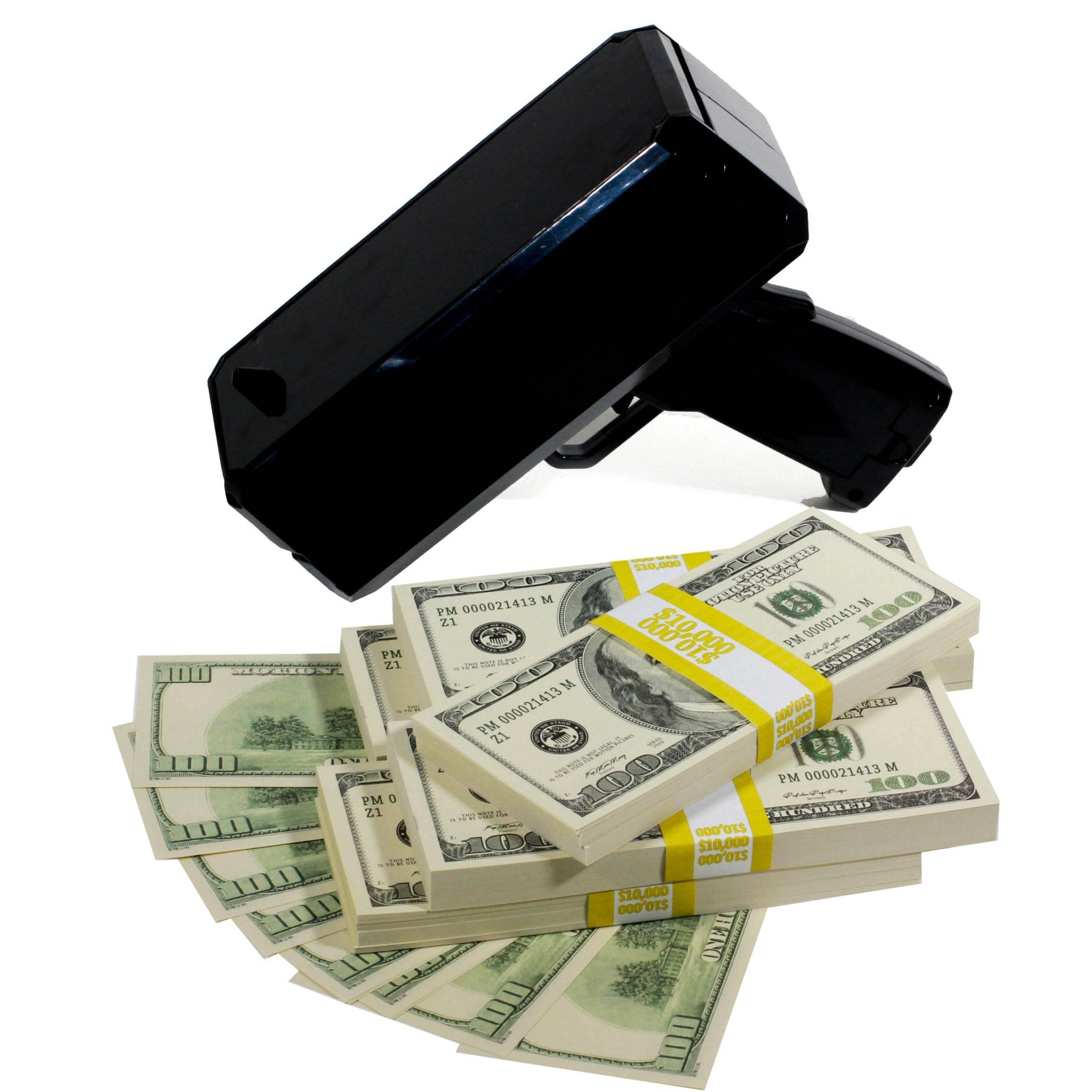 2000 Series $50,000 Full Print Stacks with Money Gun - Prop Movie Money