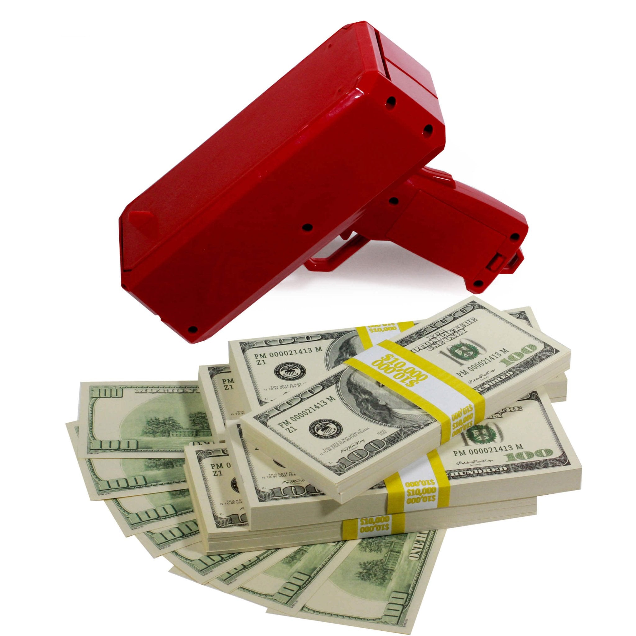 2000 Series $50,000 Full Print Stacks with Money Gun - Prop Movie Money