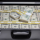 2000 Series $750,000 Blank Filler Stacks with Silver Aluminum Case - Prop Movie Money