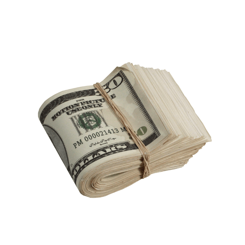 2000 Series Mix $15,000 Aged Blank Filler Fat Fold Bundle - Prop Movie Money