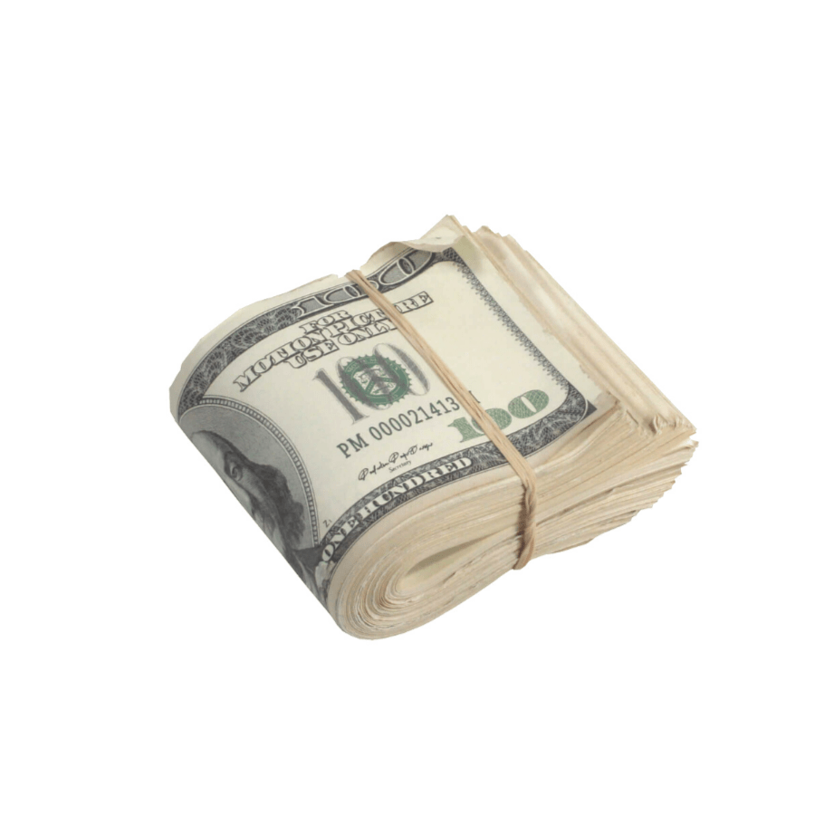 2000 Series Mix $15,000 Aged Blank Filler Fat Fold Bundle - Prop Movie Money