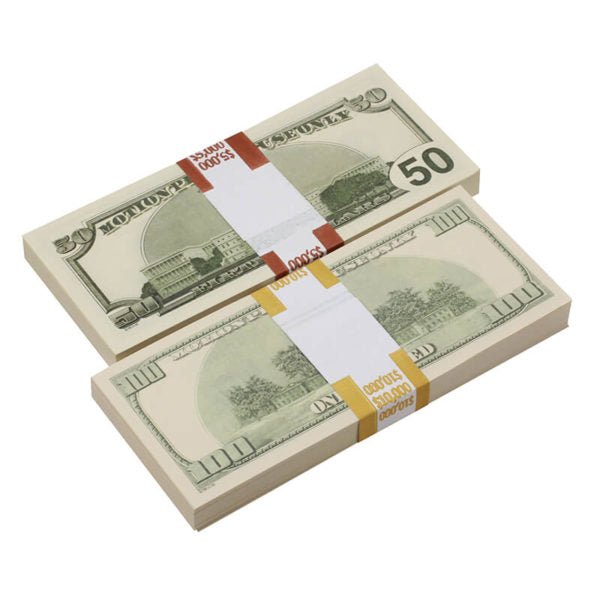2000 Series Mix $15,000 Full Print Prop Money Package - Prop Movie Money