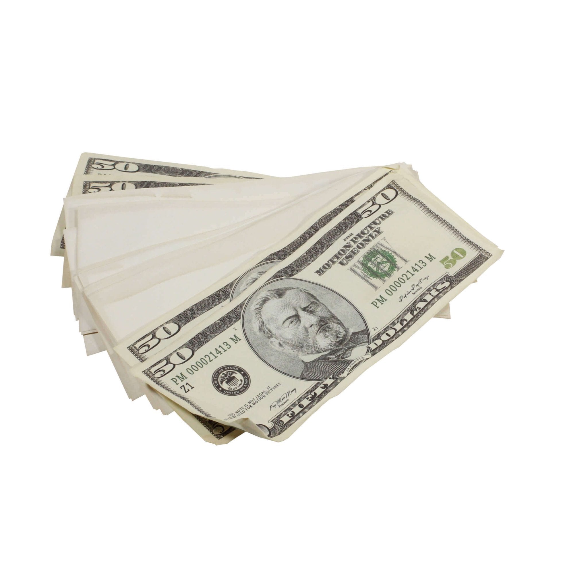 2000 Series Mix $17,000 Aged Blank Filler Fat Fold Bundle - Prop Movie Money