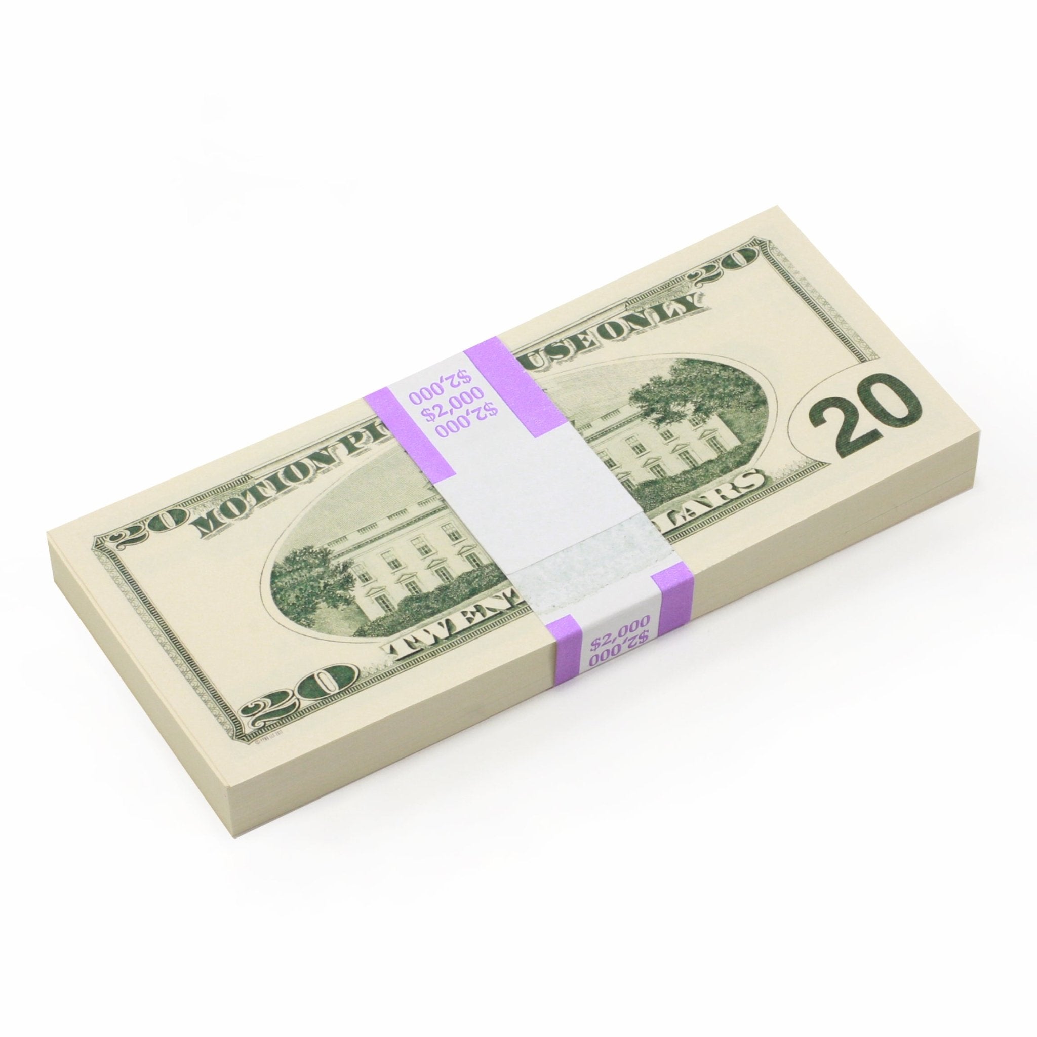 2000 Series Mix $17,000 Blank Filler Prop Money Bundle - Prop Movie Money